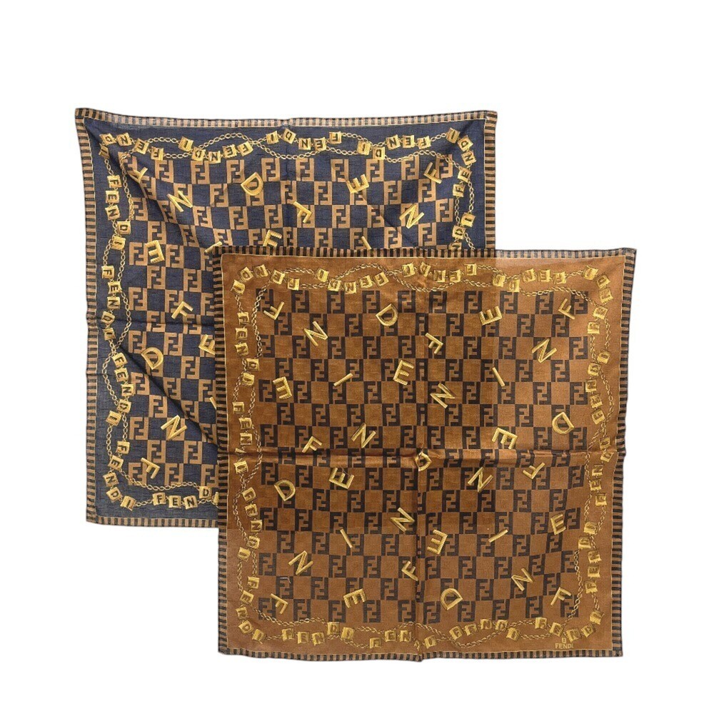 FENDI Zucca pattern apparel accessories, 2-piece set, scarf/muffler, cotton, ...